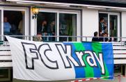 regionalliga, FC Kray, Fahne, vereinsheim, KrayArena, Kray Arena, Kray - Duisburg, Balkon, FC - Kray - Duisburg, Kray - Duisburg U23, Saison 2012  /2013, regionalliga, FC Kray, Fahne, vereinsheim, KrayArena, Kray Arena, Kray - Duisburg, Balkon, FC - Kray 