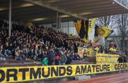 Die BVB Fans im Spiel gegen Westfalia Rhynern