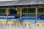 Das Bruno-Plache-Stadion, die Heimat von Lokomotive Leipzig und seinen Fans.