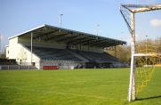 Das PCC-Stadion, die Heimat des VfB Homberg.