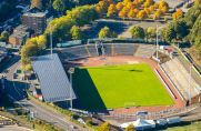 Das Leimbachstadion, Spielstätte der Sportfreunde Siegen.