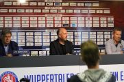 Von links: Insolvenzverwalter Ulrich Zerrath, Verwaltungsratsvorsitzender Christian Vorbau und Sportvorstand Thomas Richter.