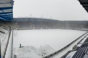 Kein Training möglich: Bei Arminia Bielefeld sind derzeit alle Plätze komplett zugeschneit.