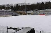 Das Stadion am Zoo ähnelt einem Winter-Schneegebiet.