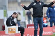 RWE-Coach Christian Neidhart gibt in Essen die Richtung vor.