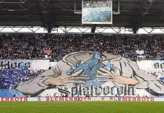 Die MSV-Fans präsentierten gegen RWE eine beeindruckende Choreographie.