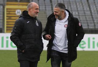 Nach dem 3:1-Sieg über Schalkes U23 herrschte Zufriedenheit bei Trainer Ersan Parlatan (links) und Sportchef Gaetano Manno.