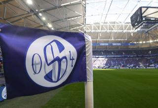 Eine Eckfahne im Stadion des FC Schalke 04.