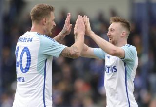 Sebastian Polter (li.) und Tobias Mohr sollt en Schalke in diesem Sommer eigentlich verlassen.