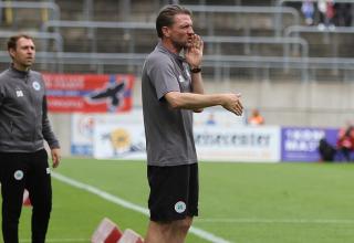 RWO-Trainer Sebastian Gunkel beim 5:0 in Wuppertal.