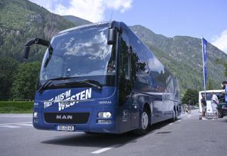 Der Bus des VfL Bochum im österreichischen Trainingslager.