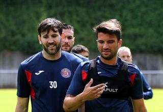 Sie spielen in der Regionalliga und der Baller League: Niklas Dams (hinten) und Marco Terrazzino.