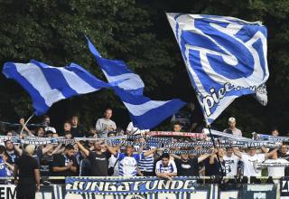 Die MSV-Fans machten die Partie in Dingden zum Heimspiel. 