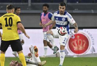 Moritz Montag (rechts) erzielte gegen Paderborn II sein erstes Tor für den MSV Duisburg.