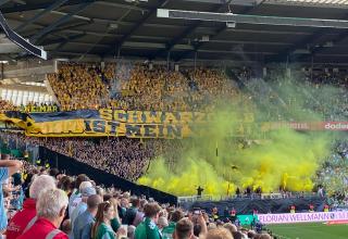 Die BVB-Fans weihten den neuen Bremer Gästeblock ein.