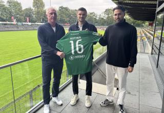 Sportchef Rob Reekers, Björn Rother und Trainer Julian Hesse (von links).

