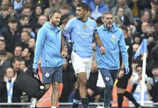 Rodri (Mitte) von Manchester City hatte schon mehrfach Kritik geübt.