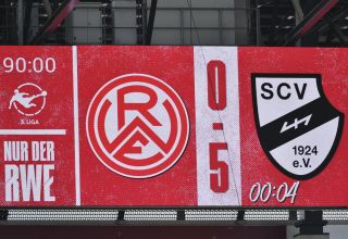 Eine 0:5-Heimklatsche kassierte RWE in der Saison 2023/24 gegen den SC Verl.