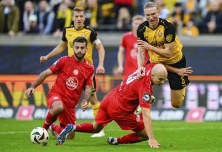 in Dresden musste sich RWE mit einem Punkt begnügen.