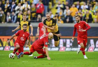 Eng war es zwischen Dynamo Dresden und Rot-Weiss Essen.