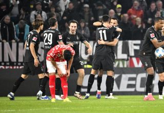 Gladbach feiert das 1:1 gegen Mainz