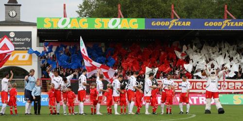 RW Oberhausen: Fangzaun vor dem Supporterblock