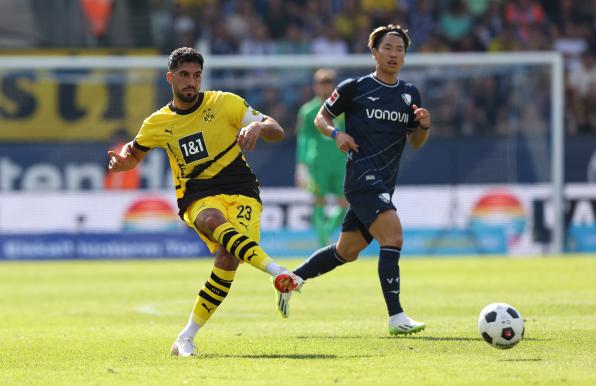 Treffen mit ihren Nationalmannschaften wieder aufeinander: Emre Can (Borussia Dortmund, links) und Takuma Asano (VfL Bochum).