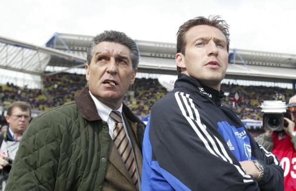 Rudi Assauer und Marc Wilmots im Jahr 2003.