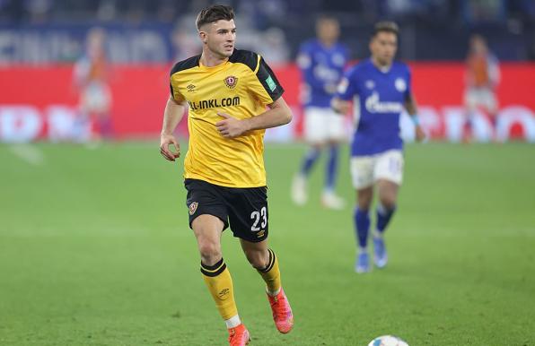 Antonis Aidonis, hier noch im Trikot von Dynamo Dresden, wechselt zur U23 des BVB. 