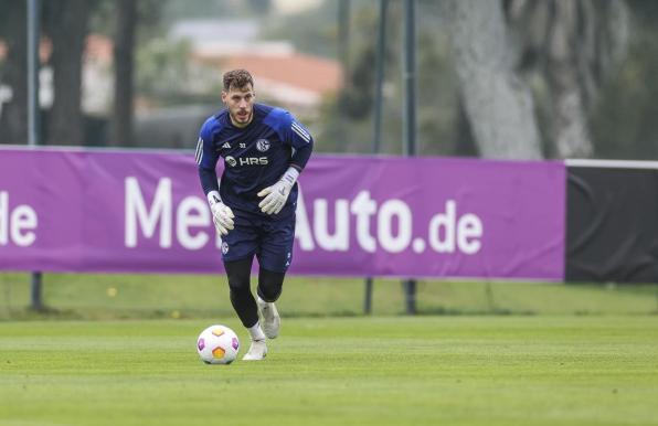 Marius Müller, hier im Trainingslager, stand am Mittwoch bei der U23 im Tor.