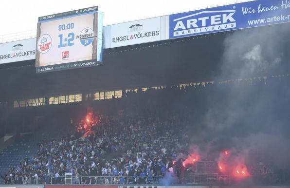 Beim Zweitliga-Abstieg gab es in Rostock Randale.