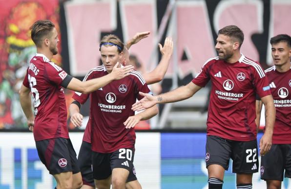 Großer Jubel beim 1. FC Nürnberg.