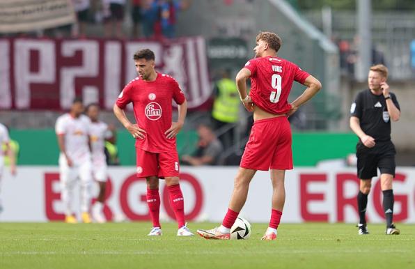 Auch Ahmet Arslan und Leonardo Vonic werden wissen, dass RB für RWE eine Nummer zu groß war.