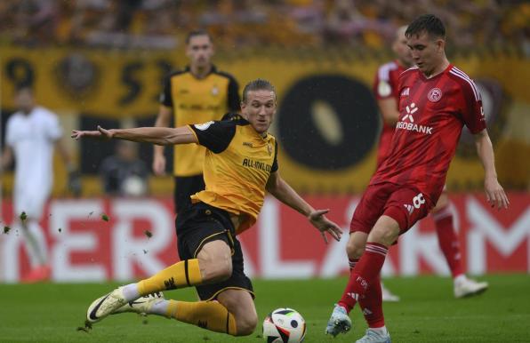 Vinko Sapina, in der letzten Saison noch Kapitän bei Rot-Weiss Essen, besiegte mit Dresden Fortuna Düsseldorf.