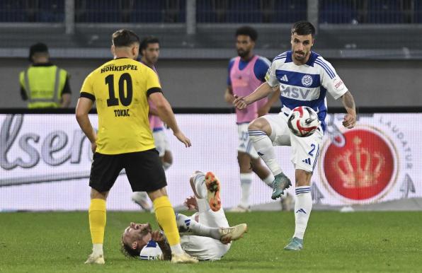 Moritz Montag (rechts) erzielte gegen Paderborn II sein erstes Tor für den MSV Duisburg.