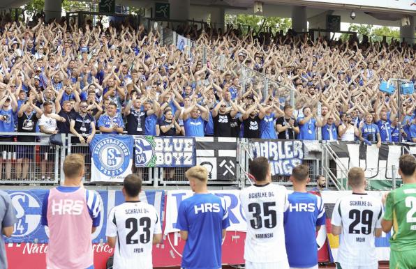 Die Fans des FC Schalke 04 in Nürnberg.