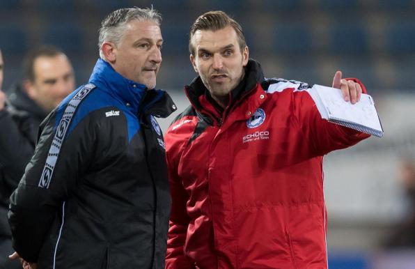 Jürgen Kramny (links) in Diensten von Arminia Bielefeld.