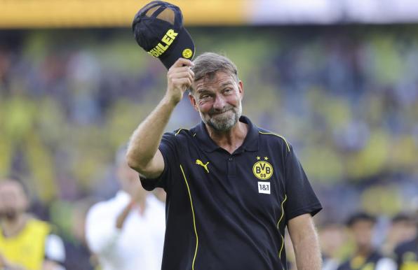 Jürgen Klopp beim Abschiedsspiel für Lukasz Piszczek und Jakub Blaszczykowski Mitte September.