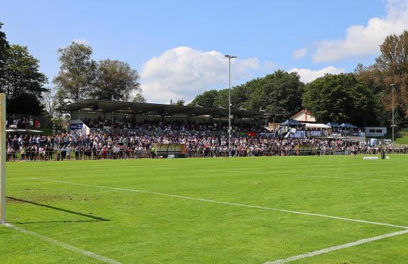 Die Heimat des 1. FC Bocholt: Das Stadion am Hünting.