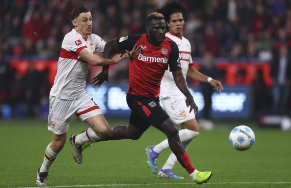 Victor Boniface beim Remis von Bayer Leverkusen gegen den VfB Stuttgart